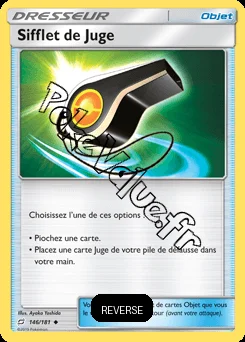 Carte Pokémon Sifflet de Juge Reverse n°146 de la série Duo de Choc