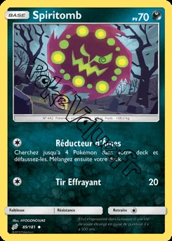 Carte Pokémon Spiritomb  n°89 de la série Duo de Choc