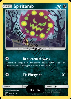 Carte Pokémon Spiritomb  Reverse n°89 de la série Duo de Choc