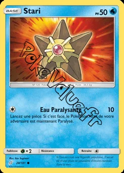 Carte Pokémon Stari n°28 de la série Duo de Choc
