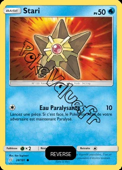 Carte Pokémon Stari Reverse n°28 de la série Duo de Choc