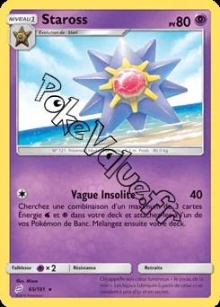 Carte Pokémon Staross n°65 de la série Duo de Choc