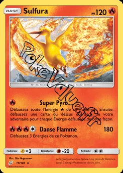 Carte Pokémon Sulfura n°19 de la série Duo de Choc