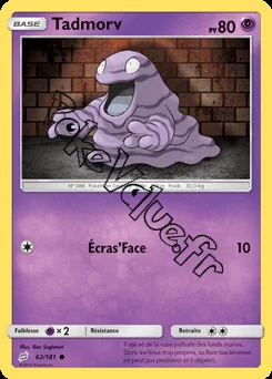 Carte Pokémon Tadmorv n°62 de la série Duo de Choc
