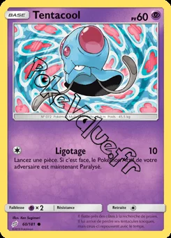 Carte Pokémon Tentacool  n°60 de la série Duo de Choc