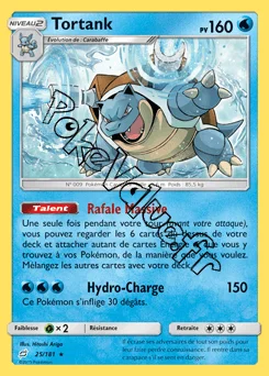 Carte Pokémon Tortank  n°25 de la série Duo de Choc