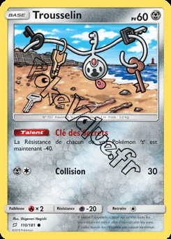 Carte Pokémon Trousselin n°110 de la série Duo de Choc