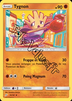 Carte Pokémon Tygnon n°74 de la série Duo de Choc