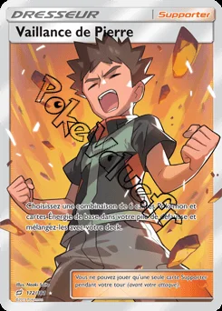 Carte Pokémon Vaillance de Pierre n°172 de la série Duo de Choc