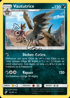 Carte Pokémon Vaututrice n°93 de la série Duo de Choc