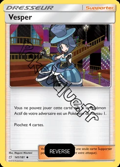 Carte Pokémon Vesper Reverse n°141 de la série Duo de Choc