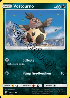 Carte Pokémon Vostourno n°92 de la série Duo de Choc