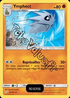Carte Pokémon Ymphect Reverse n°80 de la série Duo de Choc