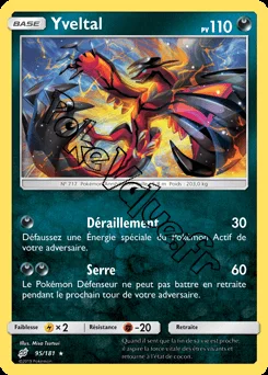 Carte Pokémon Yveltal  n°95 de la série Duo de Choc
