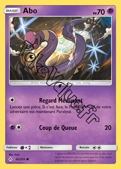 Carte Pokémon Abo n°62 de la série Alliance Infaillible