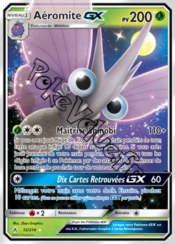Carte Pokémon Aéromite GX n°12 de la série Alliance Infaillible