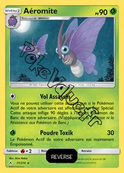 Carte Pokémon Aéromite Reverse n°11 de la série Alliance Infaillible