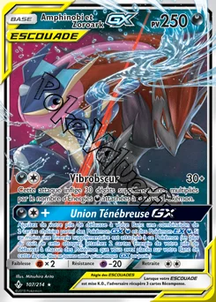 Carte Pokémon Amphinobi et Zoroark GX n°107 de la série Alliance Infaillible