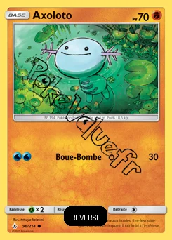 Carte Pokémon Axoloto Reverse n°96 de la série Alliance Infaillible