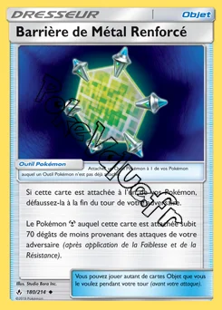 Carte Pokémon Barrière de Métal Renforcé n°180 de la série Alliance Infaillible