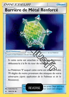 Carte Pokémon Barrière de Métal Renforcé Reverse n°180 de la série Alliance Infaillible