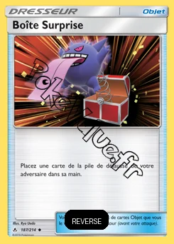 Carte Pokémon Boîte Surprise Reverse n°187 de la série Alliance Infaillible
