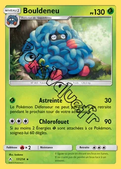 Carte Pokémon Bouldeneu n°17 de la série Alliance Infaillible