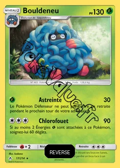 Carte Pokémon Bouldeneu Reverse n°17 de la série Alliance Infaillible