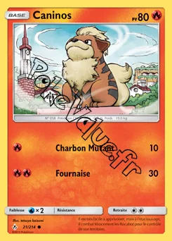 Carte Pokémon Caninos n°21 de la série Alliance Infaillible