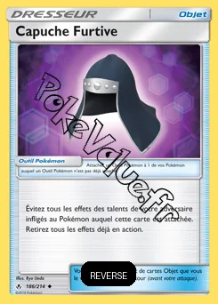 Carte Pokémon Capuche Furtive Reverse n°186 de la série Alliance Infaillible