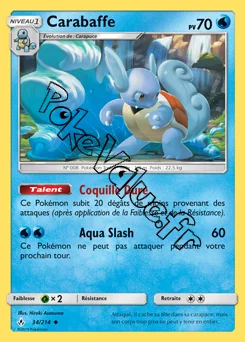 Carte Pokémon Carabaffe n°34 de la série Alliance Infaillible