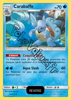 Carte Pokémon Carabaffe Reverse n°34 de la série Alliance Infaillible