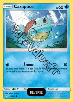 Carte Pokémon Carapuce Reverse n°33 de la série Alliance Infaillible