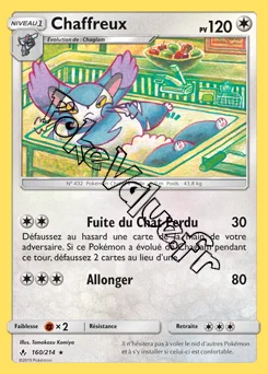 Carte Pokémon Chaffreux n°160 de la série Alliance Infaillible