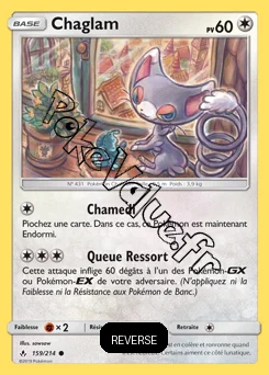 Carte Pokémon Chaglam Reverse n°159 de la série Alliance Infaillible