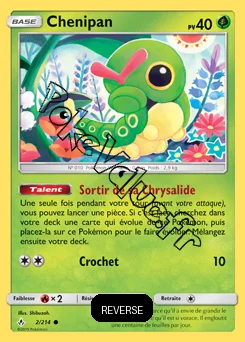 Carte Pokémon Chenipan Reverse n°2 de la série Alliance Infaillible