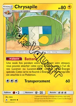 Carte Pokémon Chrysapile n°58 de la série Alliance Infaillible