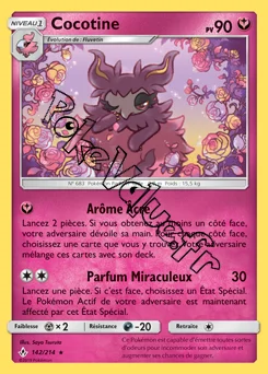 Carte Pokémon Cocotine n°142 de la série Alliance Infaillible