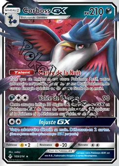 Carte Pokémon Corboss GX n°109 de la série Alliance Infaillible