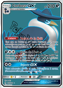 Carte Pokémon Corboss GX n°202 de la série Alliance Infaillible