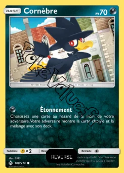 Carte Pokémon Cornèbre Reverse n°108 de la série Alliance Infaillible