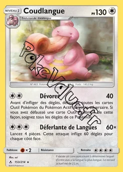 Carte Pokémon Coudlangue n°153 de la série Alliance Infaillible