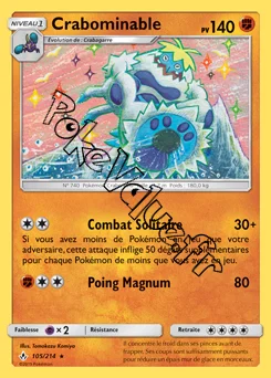 Carte Pokémon Crabominable  n°105 de la série Alliance Infaillible