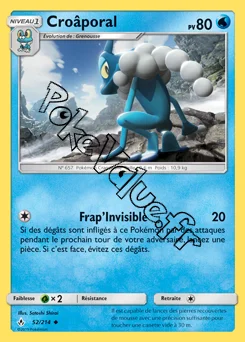 Carte Pokémon Croâporal n°52 de la série Alliance Infaillible