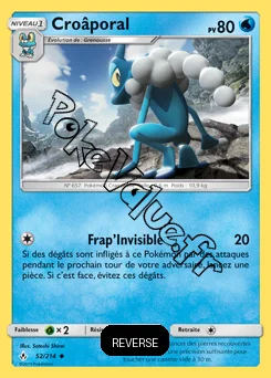 Carte Pokémon Croâporal Reverse n°52 de la série Alliance Infaillible
