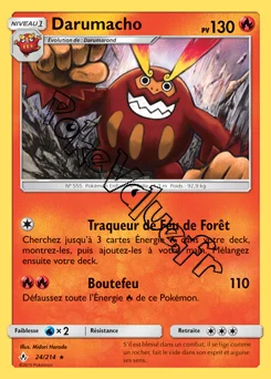 Carte Pokémon Darumacho n°24 de la série Alliance Infaillible