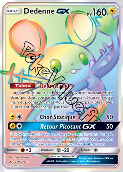 Carte Pokémon Dedenne GX  n°219 de la série Alliance Infaillible