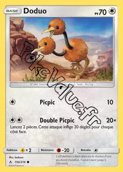 Carte Pokémon Doduo  n°150 de la série Alliance Infaillible