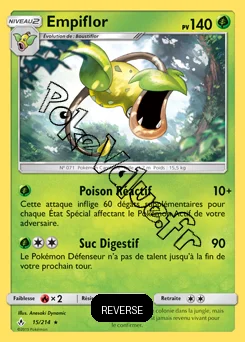 Carte Pokémon Empiflor Reverse n°15 de la série Alliance Infaillible