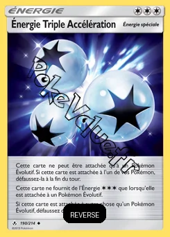 Carte Pokémon Énergie Triple Accélération Reverse n°190 de la série Alliance Infaillible